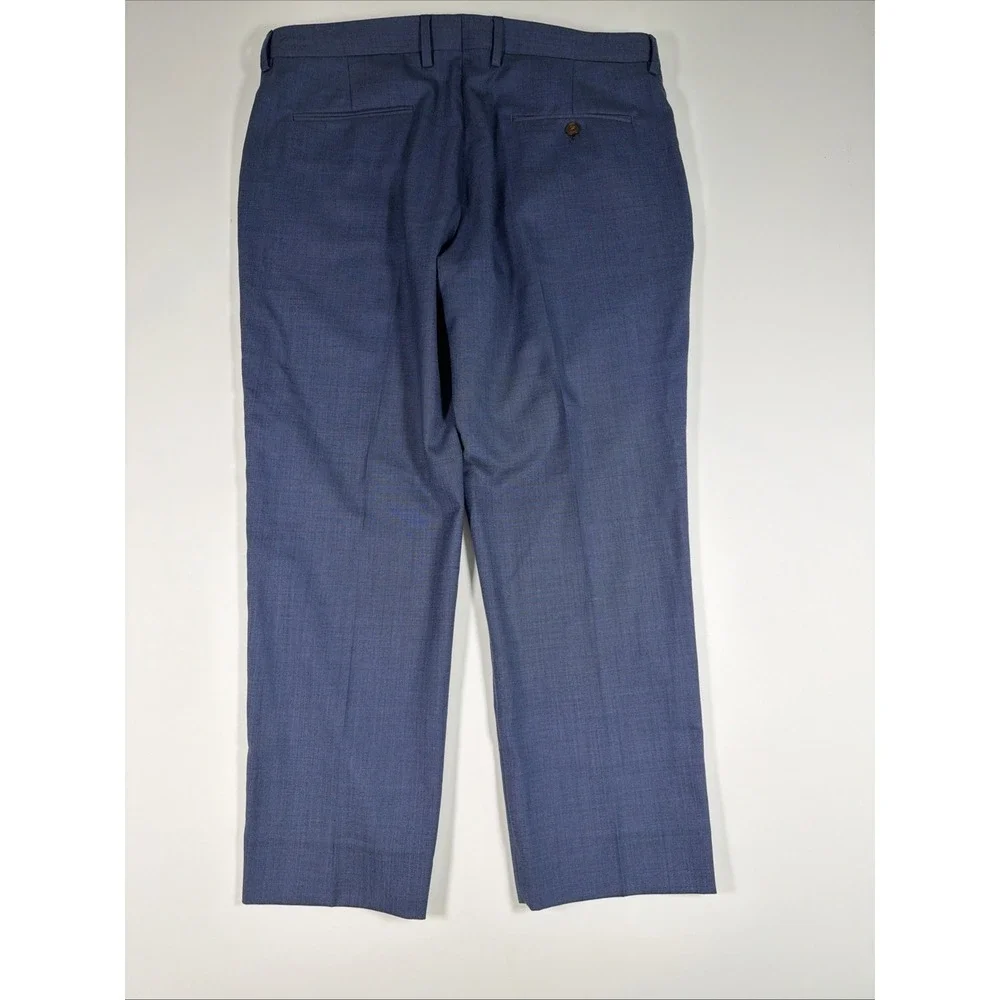 J.Crew Thompson 100% Wool Dress Suit Pants Mens 34x27* Navy Blue Office Trousers